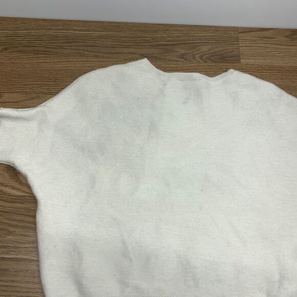 The Reset R Label Womens Sweater Size Large Cream Wool Dolman Sleeve Minimalist - Picture 9 of 10
